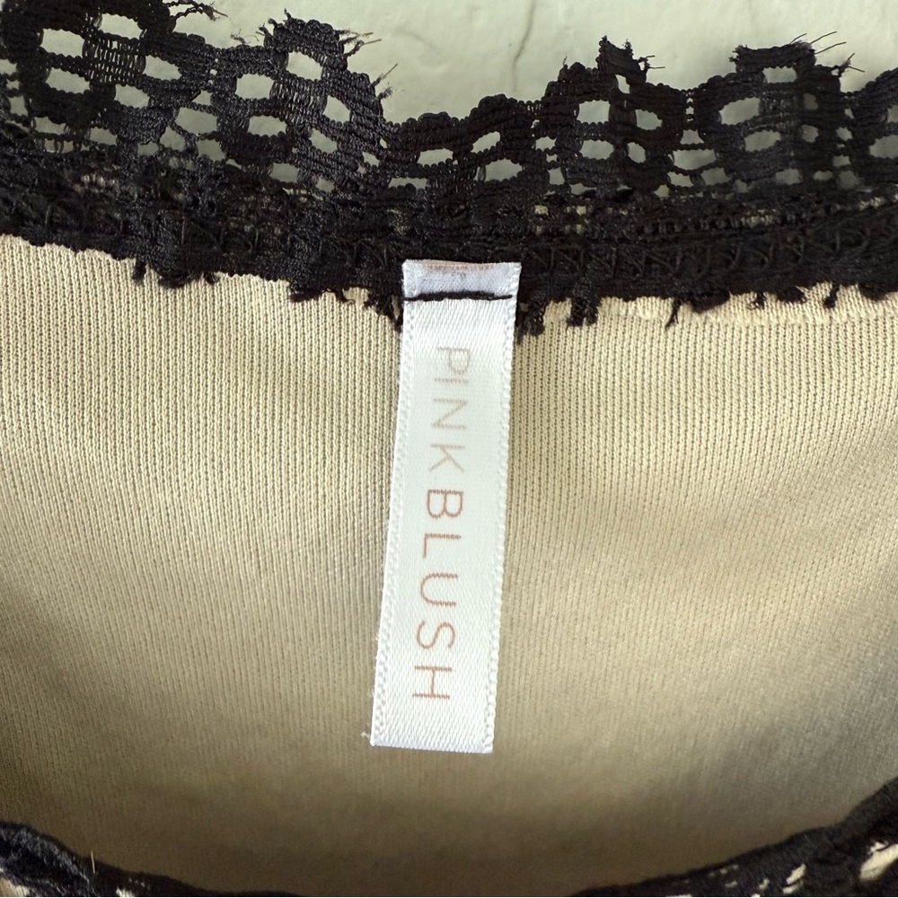 Pinkblush Black Lace Overlay Cocktail Dress, Sleeveless, Knee Length, Size Small - Picture 4 of 7